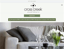 Tablet Screenshot of cross-creek-apts.com